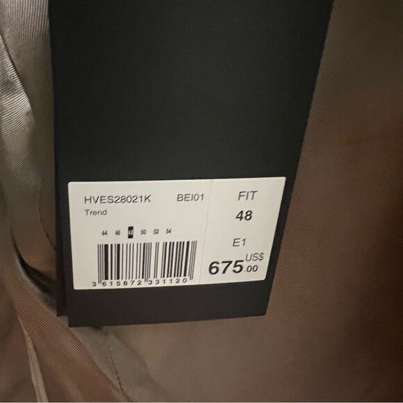 NWT The Kooples men's BEIGE WOOL SUIT FITTED JACKET size 48 French us size 38 - Picture 15 of 16